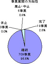 事業展開の方向性の円グラフ