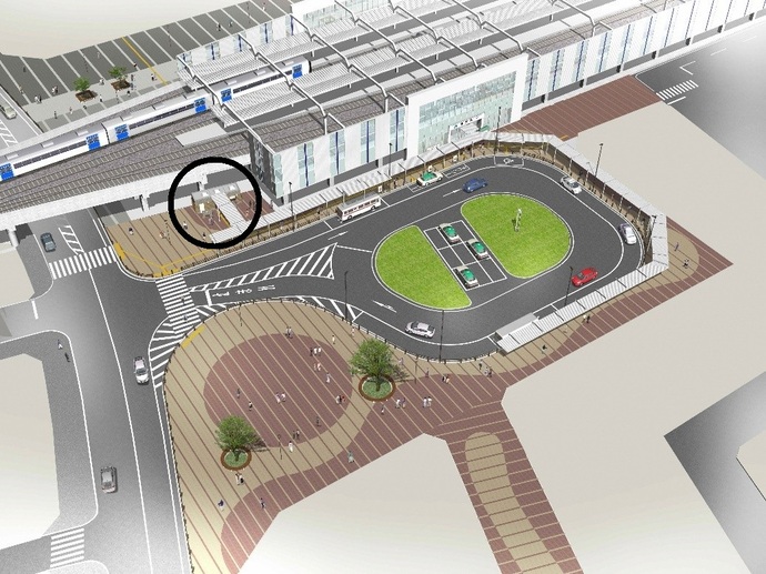 布袋駅西駅前広場　位置図