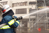 写真:放水体験の様子3