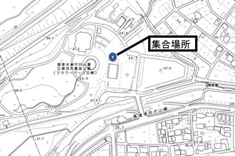 フラワーパーク江南の集合場所の地図