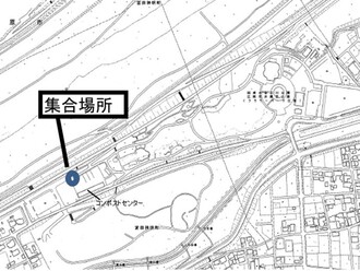 フラワーパーク江南の集合場所の地図