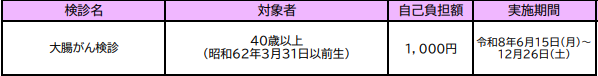 大腸がん検診