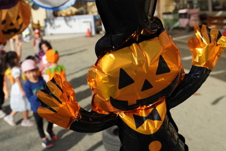 古知野北保育園のハロウィーンの飾りの写真