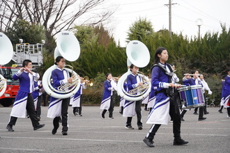 江南高校吹奏楽部による特別演奏の様子