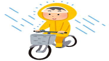 自転車でのレインウェアの使い方に注意！