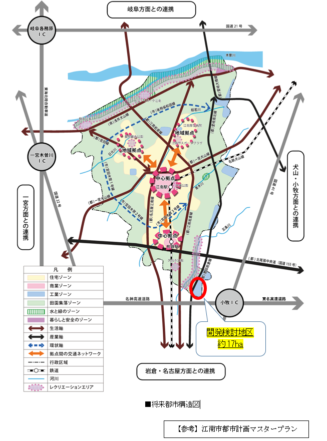 開発検討地区位置図