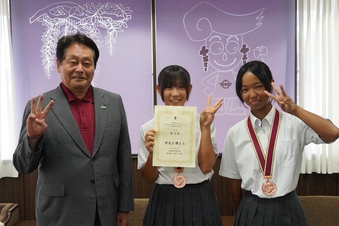 木村さん、郷原さんと澤田市長の写真